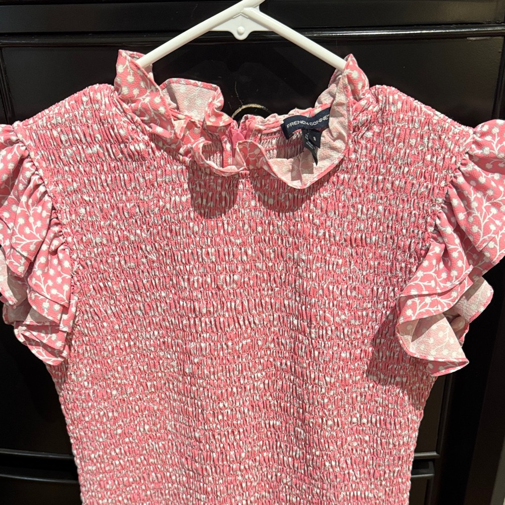 French Connection Pink Ruffle Mini Dress - Picture 3 of 7
